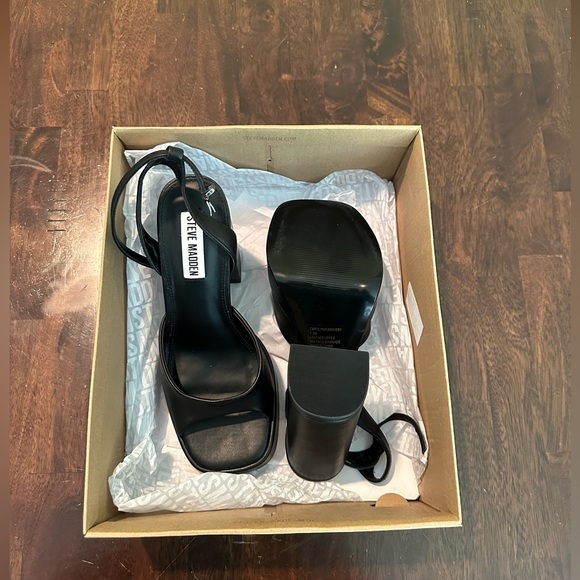 STEVE MADEN Carolyn Black Leather NWB - Picture 8 of 15